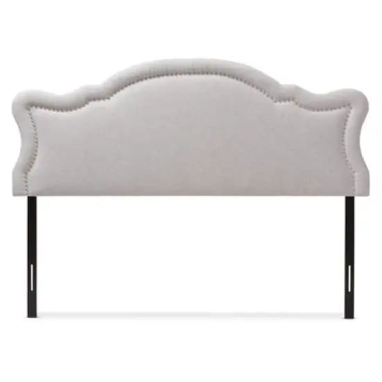 Queen Avery Modern and Contemporary Fabric Headboard Gray - Baxton Studio image {1}