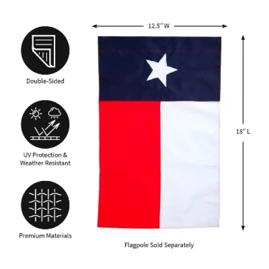 Evergreen Flag Texas State Flag Garden Applique Flag image {1}