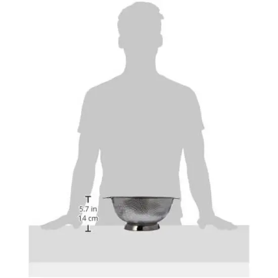 International International Endurance Stainless Steel Precision Pierced Colander, 5-Quart (Punch-5), Silver image {2}