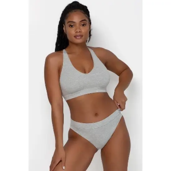 Smart & Sexy Women's Comfort Cotton Plunge Bralette image {4}