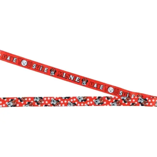 Disney Minnie Mouse Made You Smile Lanyard with ID Holder and Rubber Charm image {4}