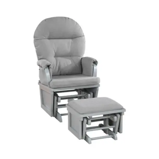 Suite Bebe Mason Glider & Ottoman - Gray/Oyster image {2}