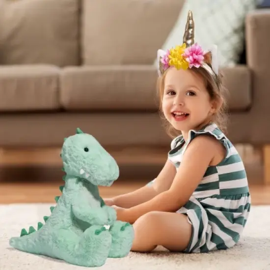 FAO Schwarz  12" Sparklers T-Rex with Removable Fantasy Headband Toy Plush image {1}