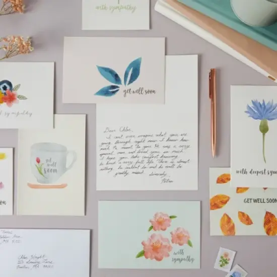 Paper Junkie 48 Pack Bulk Sympathy & Get Well Cards Assortment Box with Envelopes - 12 Floral Designs, Blank On The Inside, 4x6 In image {2}