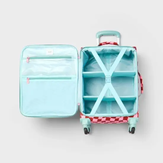 Kids' Softside Carry On Spinner Suitcase Pink Checkered - Cat & Jack&trade;️ image {2}