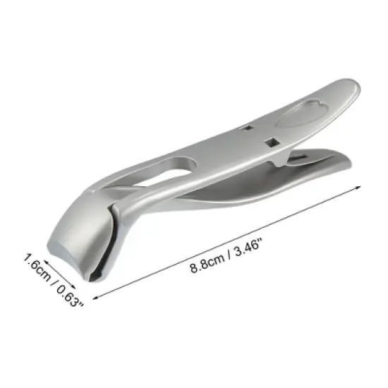 Unique Bargains Portable Stainless Steel Nail Clipper Silver Tone 1Pc image {3}