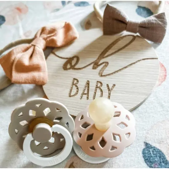 Bibs Boheme Glow in the Dark Latex Pacifier 0-6m - Size 1 - 2pk image {2}