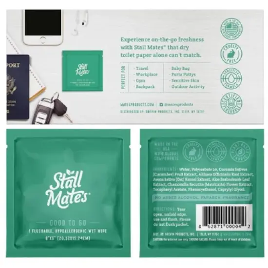 Stall Mates: 30 Wipe Travel Pack (on-the-go singles packets) image {6}