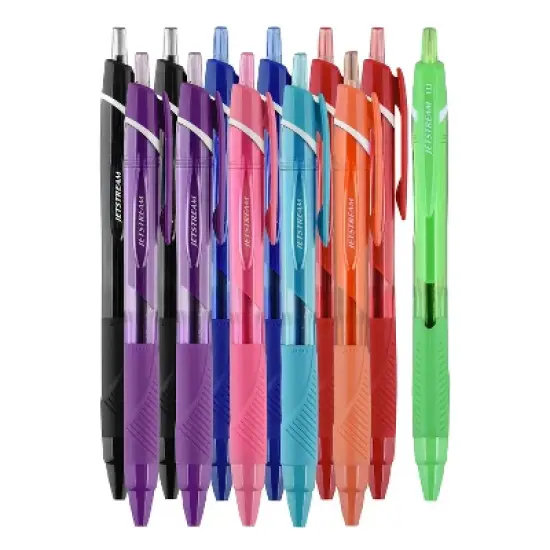 uni-ball JETSTREAM ELEMENTS Retractable Ballpoint Pens Medium Point Assorted Inks 12/Pack (70171) image {2}