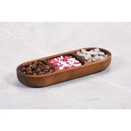 Kalmar Home Solid Acacia Wood  Candy/ Nut Bowl image {1}