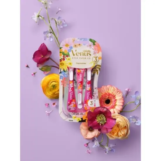 Rifle Paper Co. + Venus Disposable Razors - 3ct image {1}