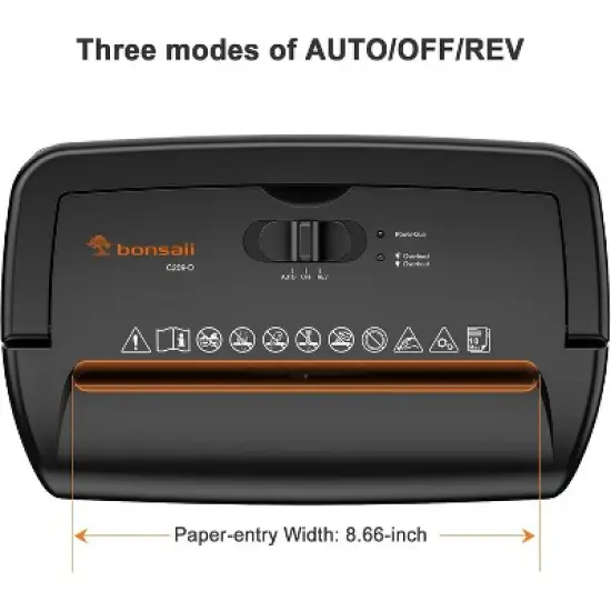 Bonsaii 10-Sheet Cross Cut Paper Shredder, 5.5 Gal Wastebasket with Transparent Window, P4 Security Level image {4}