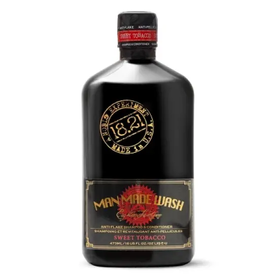 18.21 Man Made Salon Strength Anti-Flake Mens Shampoo and Conditioner, 16 oz image {8}