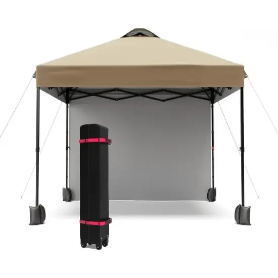 10'x10' Outdoor Canopy Tent with Sidewall, Easy Pop up Canopy with Vented Roof, Outdoor Sun Shade for Garden Commercial Party image {9}
