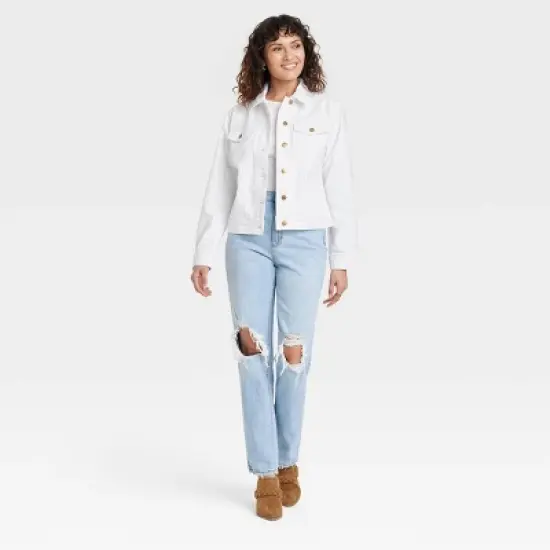 Women's Denim Jacket - Universal Thread&trade; White  image {2}