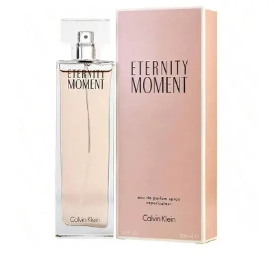 Eternity Moment By Calvin Klein Women Guava, Litchi, Raspberry, Musk, Sandalwood Eau De Parfum Spray 3.4 Oz image {1}