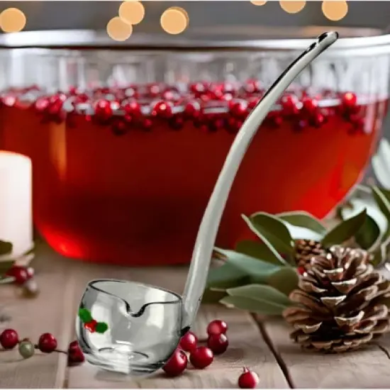 Artland Holly Days Punch Glass Ladle - Festive Holiday Kitchenware for Serving Punch, Soup, Sauces - Ergonomic Handle, Excellent Holiday Gift image {5}