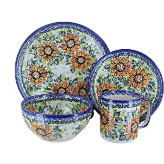 Blue Rose Polish Pottery Vena Dinnerware (16 PC) image {23}
