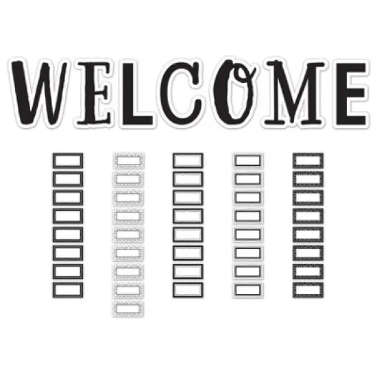 Teacher Created Resources&reg; Black and White Welcome Bulletin Board Set, 49 Pieces image {3}
