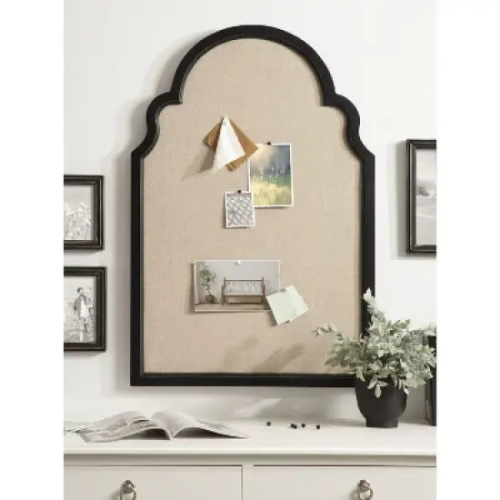 Kate and Laurel Hogan Arch Framed Pinboard, 24x36, Black image {7}