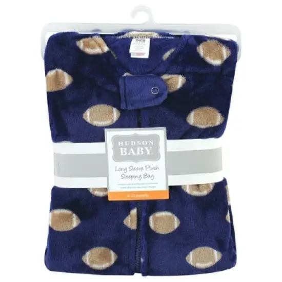 Hudson Baby Infant Boy Plush Long-Sleeve Sleeping Bag, Sack, Blanket, Football image {1}