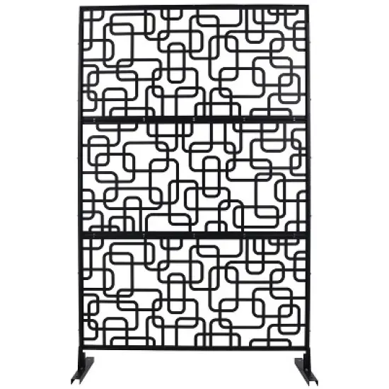 CAVINAS Patio Decorative Screen Freestanding Metal Privacy Panels with Mesh Pattern for Outside and Garden Decor image {2}