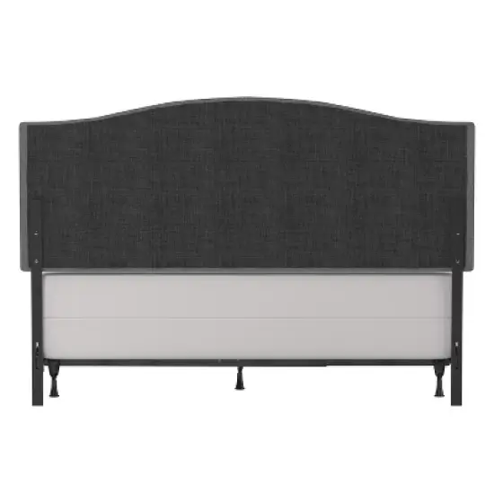 Full/Queen Provence Upholstered Arch Adjustable Tufted Headboard with Frame Glacier Gray Fabric - Hillsdale Furniture image {4}