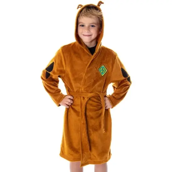 Scooby Doo Kids Costume Robe Soft Plush Fleece Hooded With Ears image {6}
