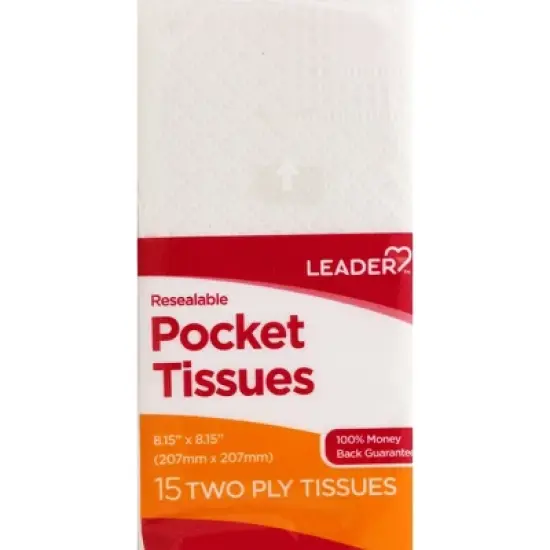 Leader Pocket Tissues 15 ea image {3}