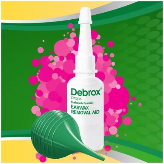 Debrox Earwax Removal Kit with Ear Drops & Bulb Ear Syringe - 0.5 fl oz image {1}