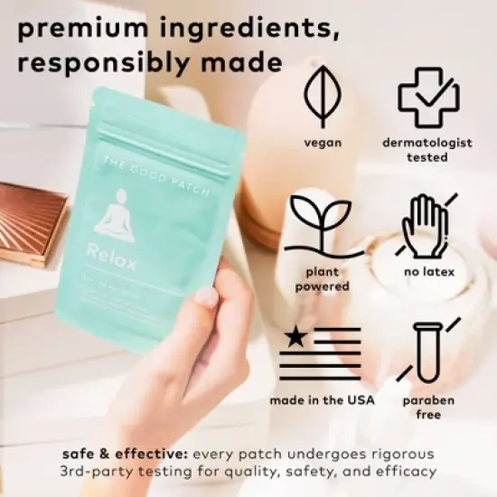 The Good Patch Relax Plant-Based Vegan Wellness Patch - 4ct image {4}
