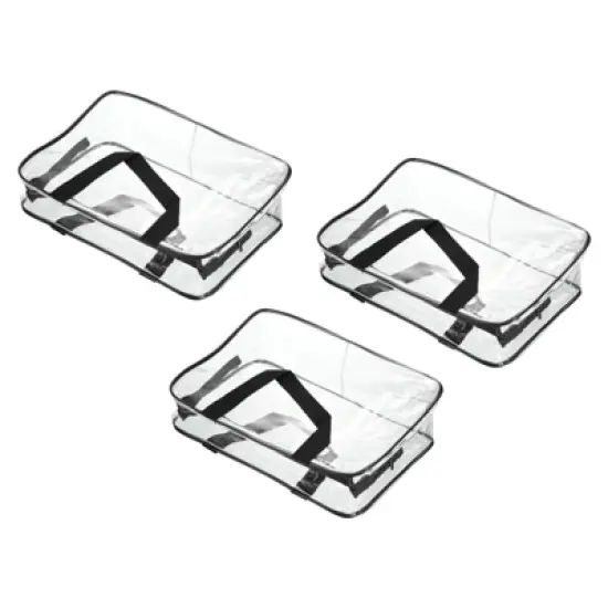 Unique Bargains PVC Transparent Toiletry Bags Cosmetic Pouch with Zipper and Handle Strap image {4}