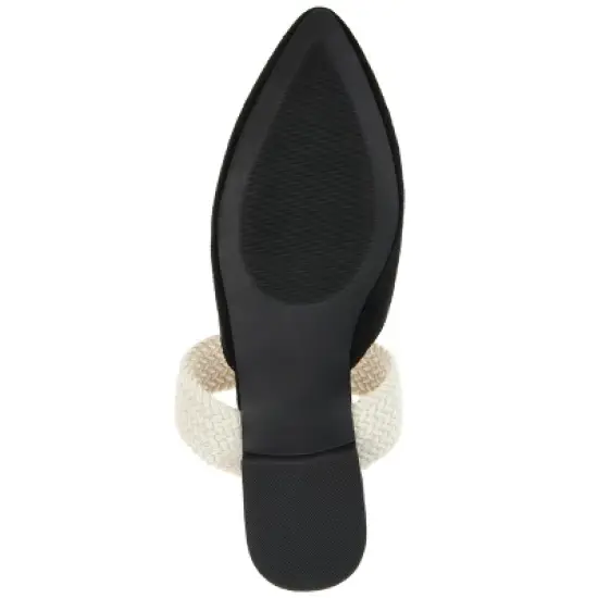 Journee Collection Womens Roxeene Slip On Pointed Toe Mules Flats image {4}