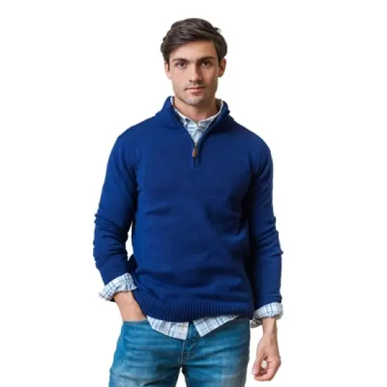 Hope & Henry Mens' Half Zip Pullover Sweater in Organic Cotton image {7}