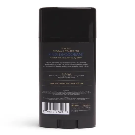 Play Pits King Natural Solid Deodorant - 2.65oz image {1}