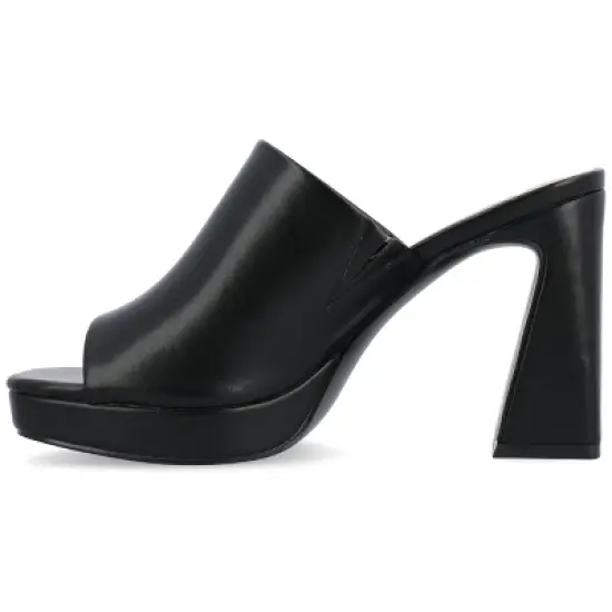Journee Collection Womens Ezzlynn Structured Heel Slip On Platform Sandals image {1}