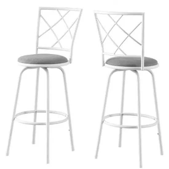 Set of 2 Metal Armless Barstool - EveryRoom image {5}