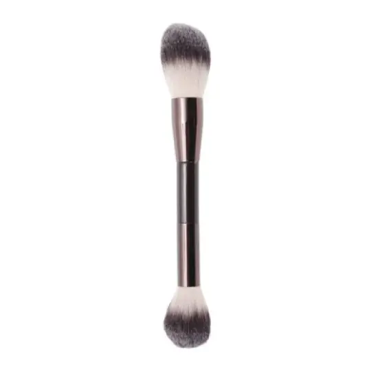 Unique Bargains Convenient Dual-ended Makeup Brush Brown 1 Pc image {5}