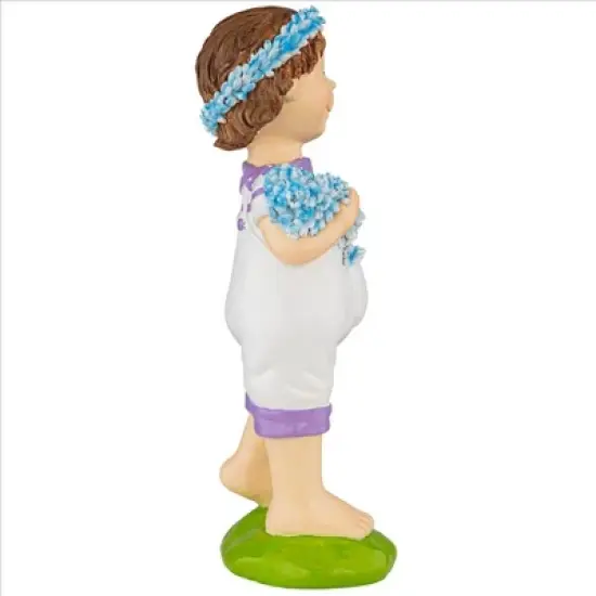 Design Toscano Bluebonnet Twins Springtime Child Garden Statue: Juliette Girl image {3}