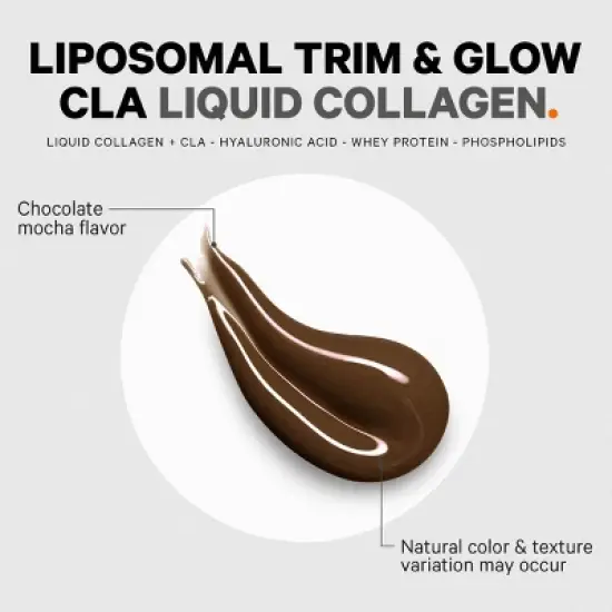Codeage Liposomal Trim & Glow, CLA + HA , Tri Collagen Chocolate Liquid Whey Protein - 15.22 fl oz image {7}