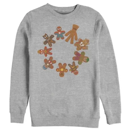 Men's Marvel Christmas Gingerbread Cookie Circle Sweatshirt image {2}