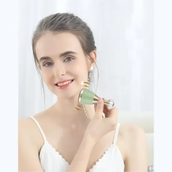 Prospera ML007 Gold Magnetic Facial Massager- Lime Color image {2}