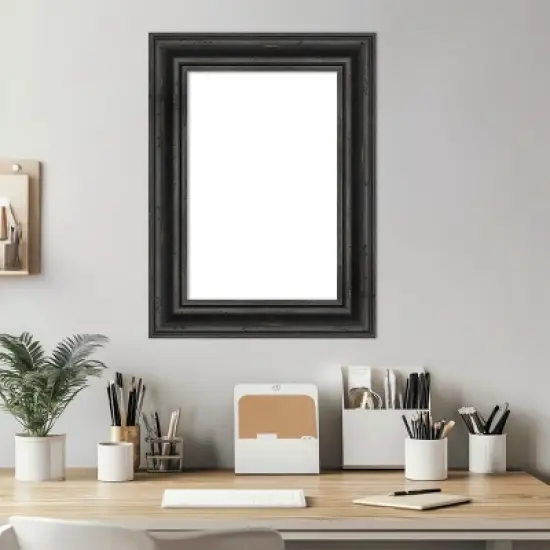 Amanti Art Rustic Pine Black Framed Dry Erase Magnetic Board image {5}