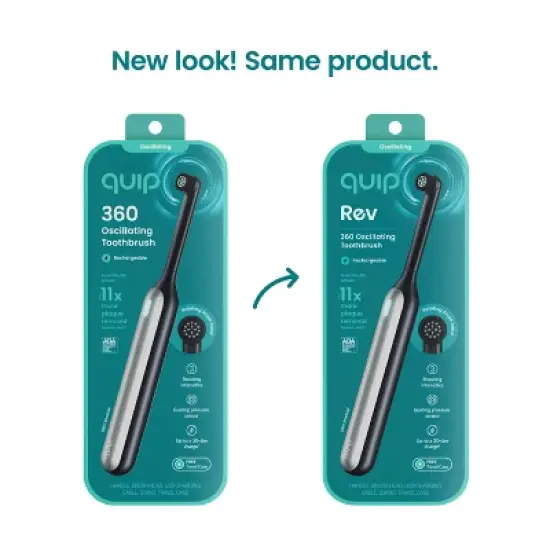 quip Rev Oscillating Rechargeable Electric Toothbrush + Travel Case image {2}