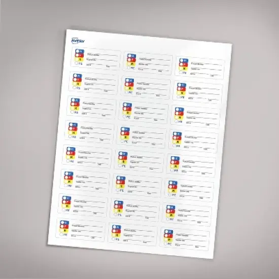 Avery HMIS Secondary Container Labels, Waterproof, Chemical Resistant, Preprinted, Handwrite-Only, 1" x 2.5", 240 HMIS Labels image {5}