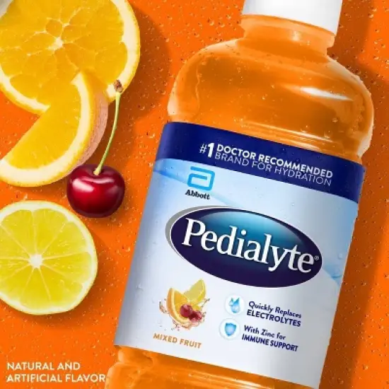 Pedialyte Electrolyte Solution Hydration Drink - Mixed Fruit - 33.8 fl oz image {2}