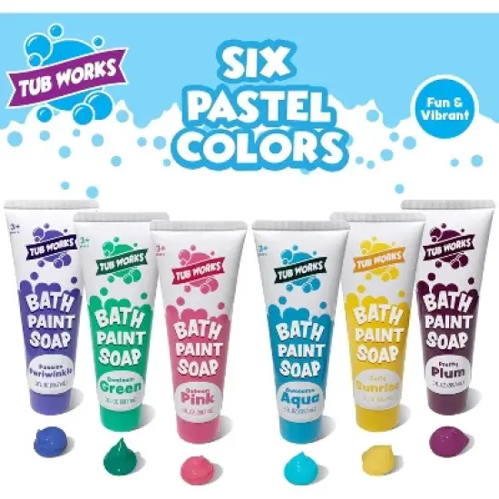 Tub Works&reg; Bath Paint Soap Bath Toy, Pastel 6 Pack image {5}