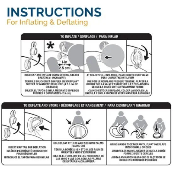 SwimWays Spring Float Inflatable Pool Lounger with Hyper-Flate Valve image {6}