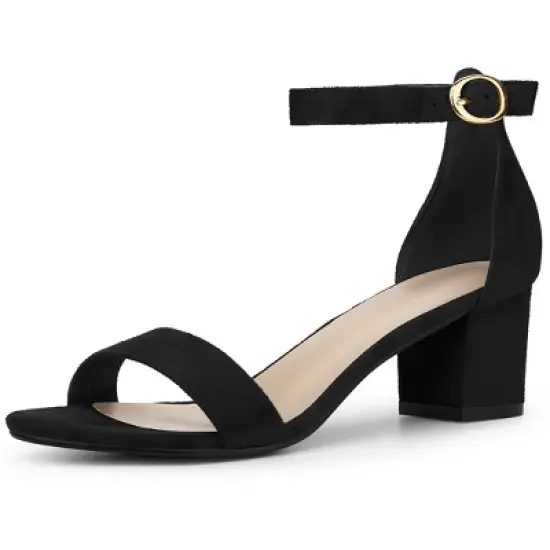 Perphy Ankle Strap Open Toe Block Heels Sandals for Women image {6}
