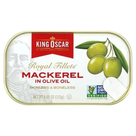 King Oscar Royal Fillets, Mackerel In Olive Oil, 6 Pack, 4.05 oz (115 g) Each image {2}